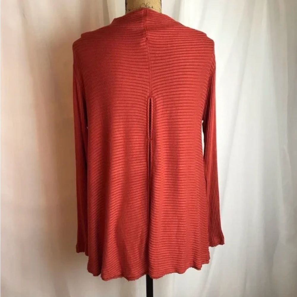 We The Free Lover Ribbed Split Back Sweater, Rust - Picture 3 of 4